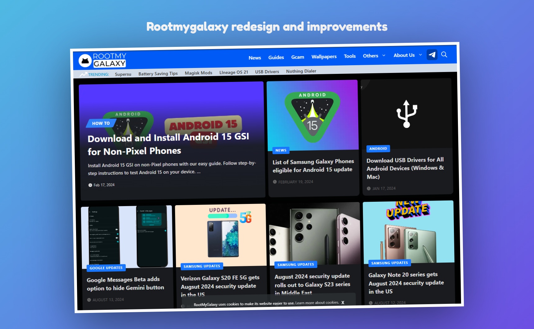 Website Redesign - rootmygalaxy.net